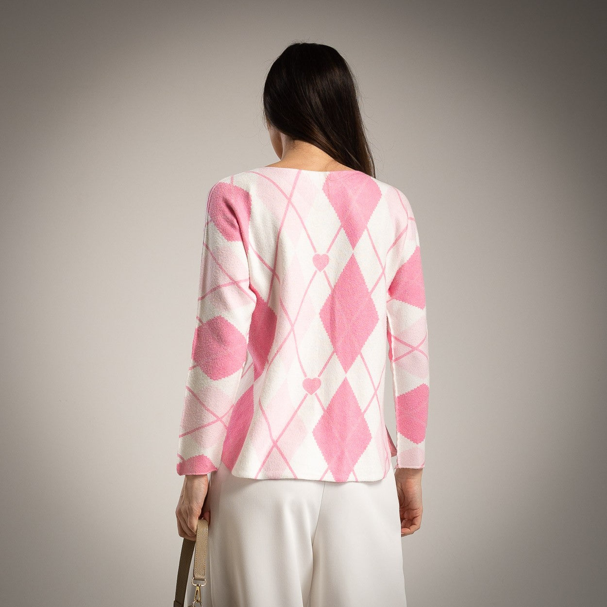SWEATER ALBNS RHOMBUS HEART - Carla Valente