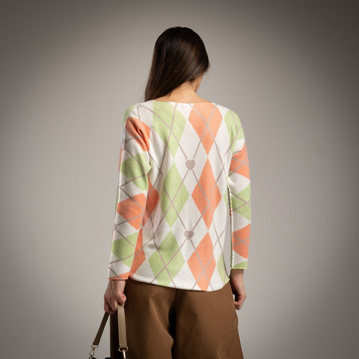 SWEATER ALBNS RHOMBUS HEART - Carla Valente