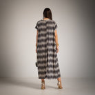 VESTIDO ALBNS OVERSIZE LYCRA FRIA DAMERO LUREX - Carla Valente
