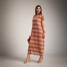 VESTIDO ALBNS OVERSIZE LYCRA FRIA DAMERO LUREX - Carla Valente