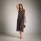 VESTIDO ALBNS PLISSADO POLKA DOTS VIVO LUREX - Carla Valente