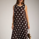VESTIDO ALBNS PLISSADO POLKA DOTS VIVO LUREX - Carla Valente