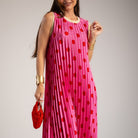 VESTIDO ALBNS PLISSADO POLKA DOTS VIVO LUREX - Carla Valente