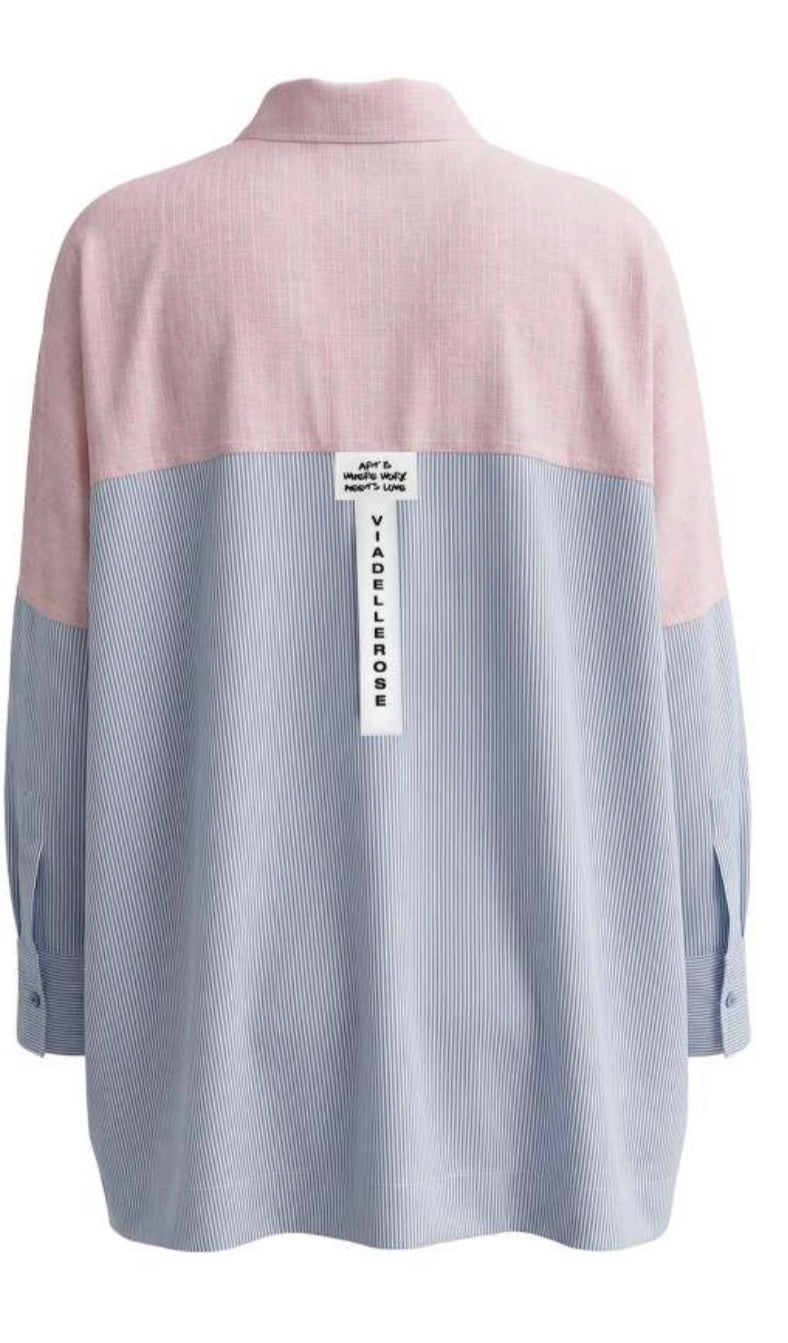 CAMISA VDR ESTAMPA 17 ESTRUTURADA RISCAS E PINTAS - Carla Valente