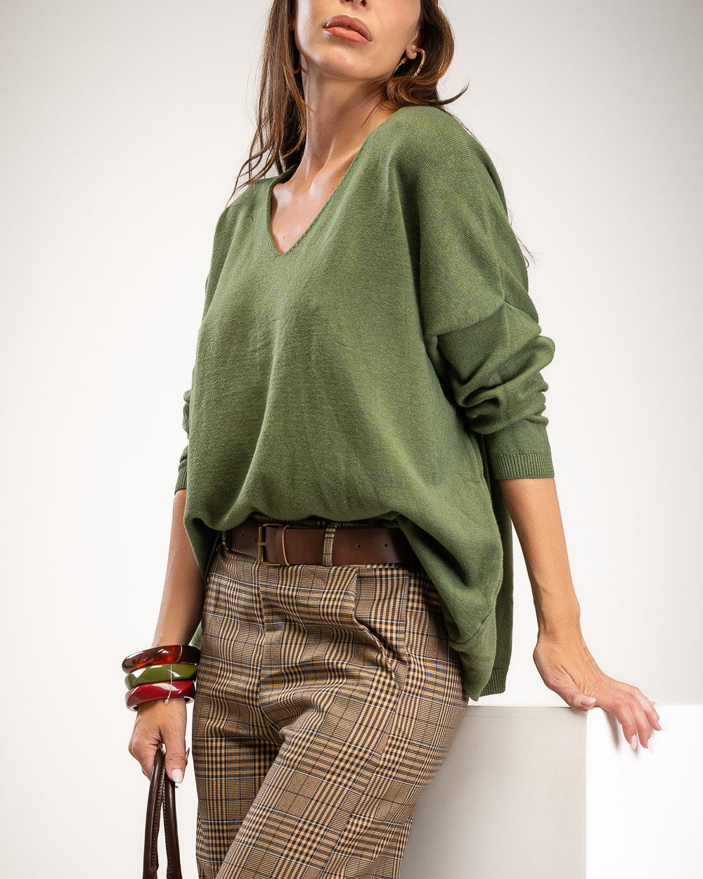 SUÉTER ALBNS OVERSIZE ICONIC GLITTER - Carla Valente