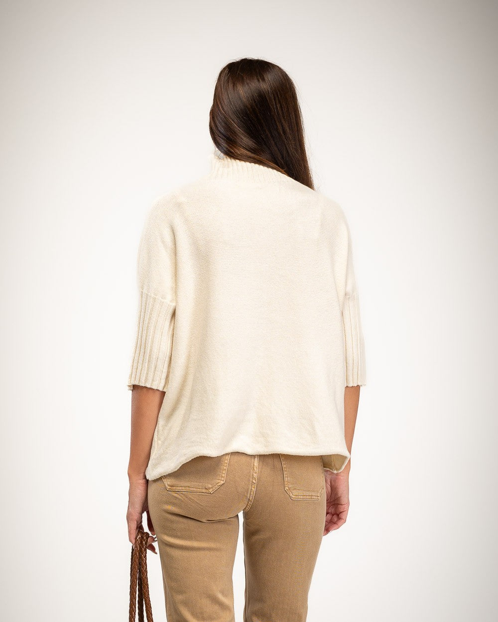 CAMISOLA ALBNS DE GOLA ALTA PUNHOS CANELADOS - Carla Valente