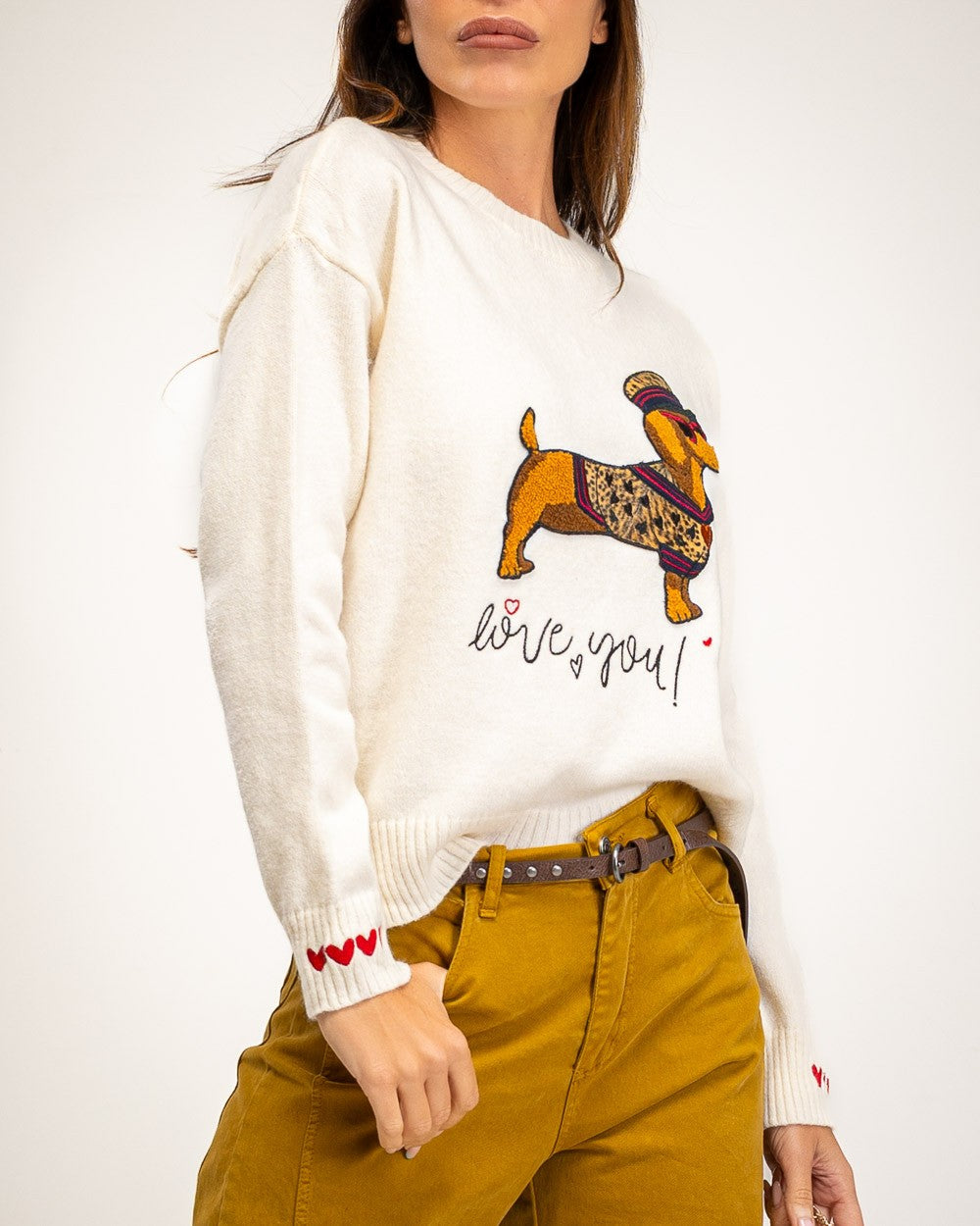 CAMISOLA ALBNS COM TECKEL E LOVE YOU BORDADOS - Carla Valente