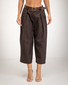 PANTALON ALBNS CULOTTE TASCHE BORCHIATE CINTURA - Carla Valente