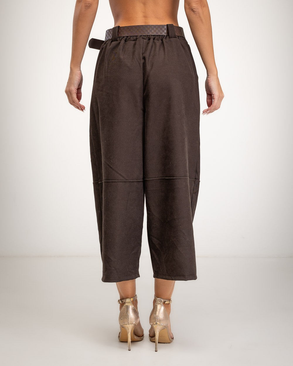 PANTALON ALBNS CULOTTE TASCHE BORCHIATE CINTURA - Carla Valente