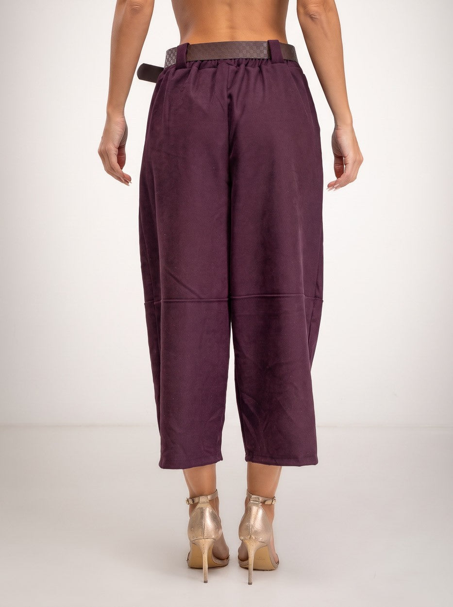 PANTALON ALBNS CULOTTE TASCHE BORCHIATE CINTURA - Carla Valente