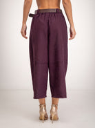 PANTALON ALBNS CULOTTE TASCHE BORCHIATE CINTURA - Carla Valente