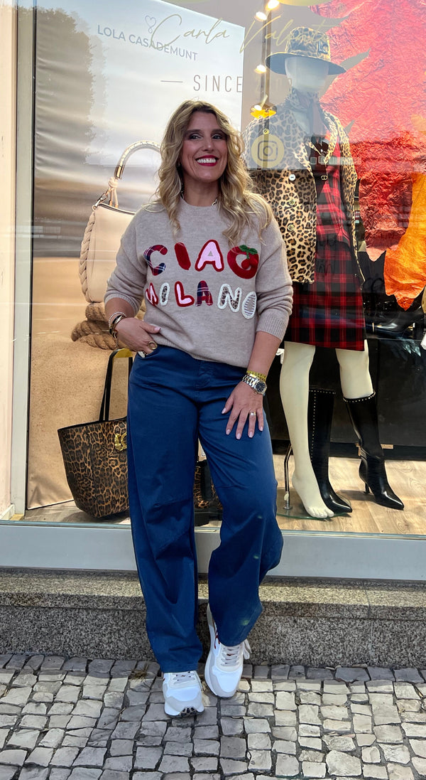 CALÇA PLEASE ABALONADA RETO - Carla Valente