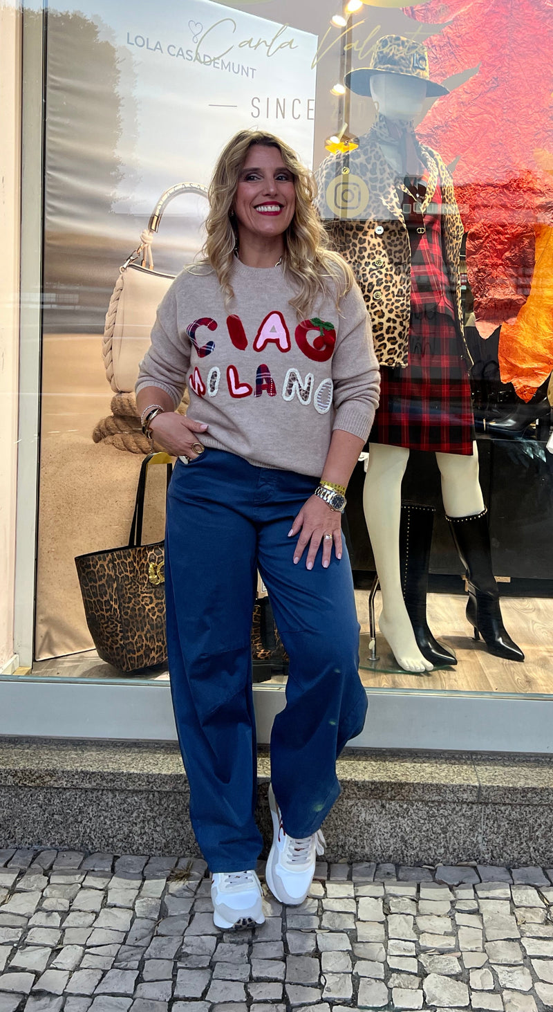 CALÇA PLEASE ABALONADA RETO - Carla Valente