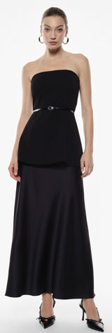 VESTIDO IMPERIAL BAINHA ACETINADA - Carla Valente