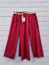 CALÇA PLEASE WIDE LEG C/CINTO - Carla Valente