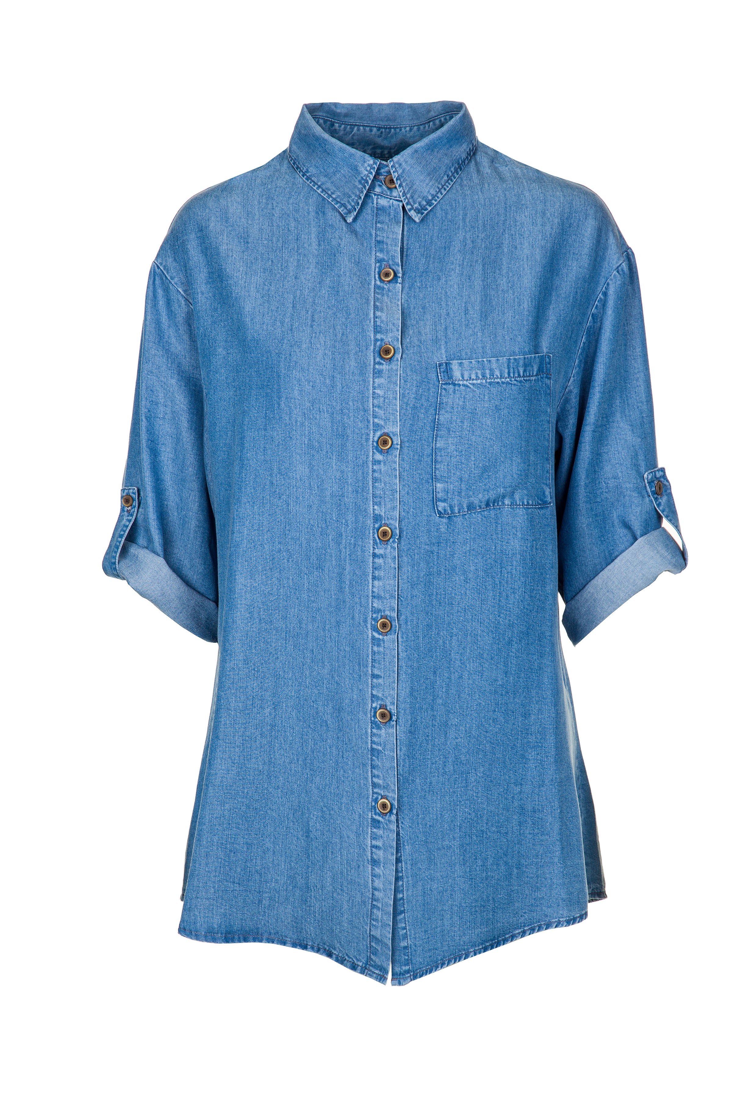 CAMISA LIBERJEANS TENCEL MANGA COM DOBA - Carla Valente