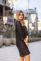 VESTIDO LANTEJOULAS DECOTE REDONDO - Carla Valente