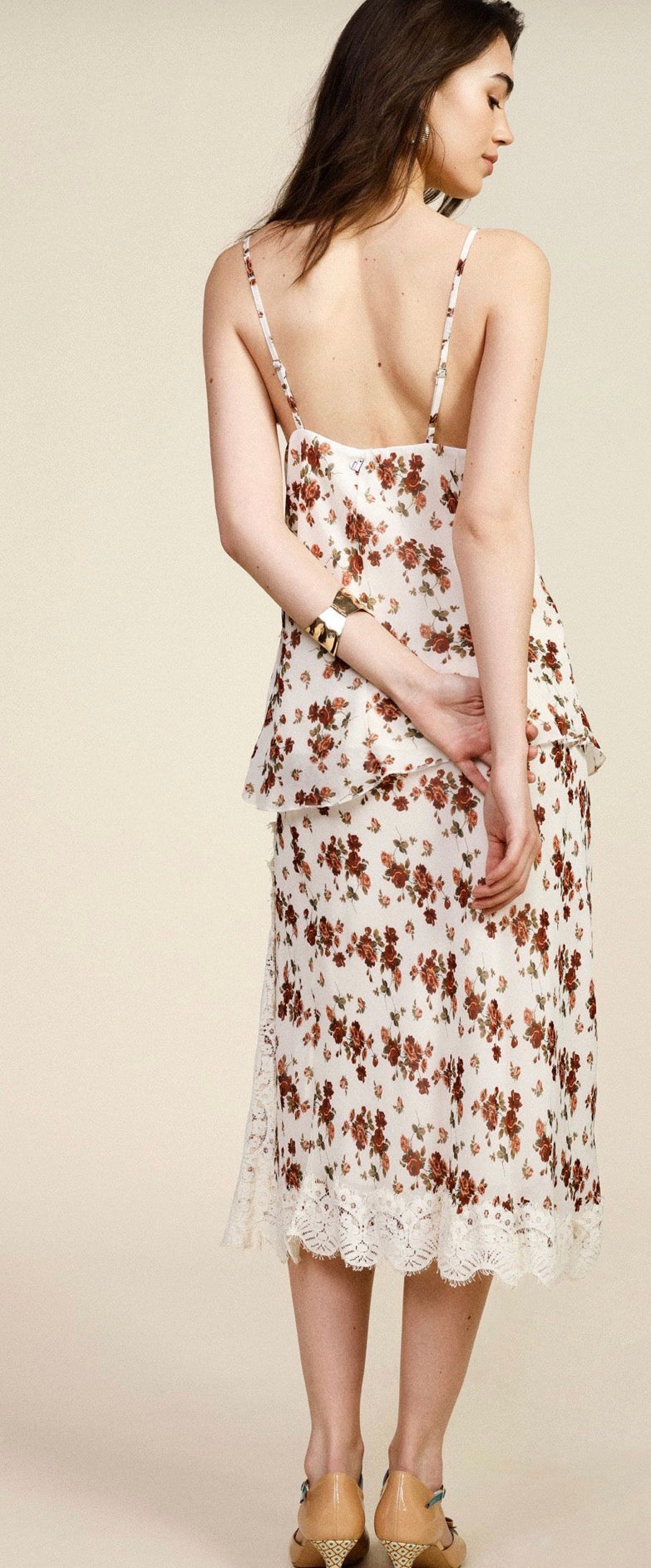 SAIA DIXIE MIDI FLORAL C/RENDA - Carla Valente