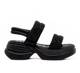 SANDÁLIA RUSSEL MATOS LEA COM TIRAS EM STRASS - Carla Valente