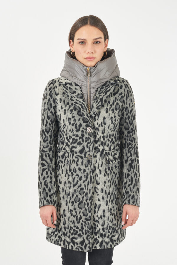 CASACO YES ZEE COM COLETE FALSO REMOVÍVEL ANML PRINT - Carla Valente