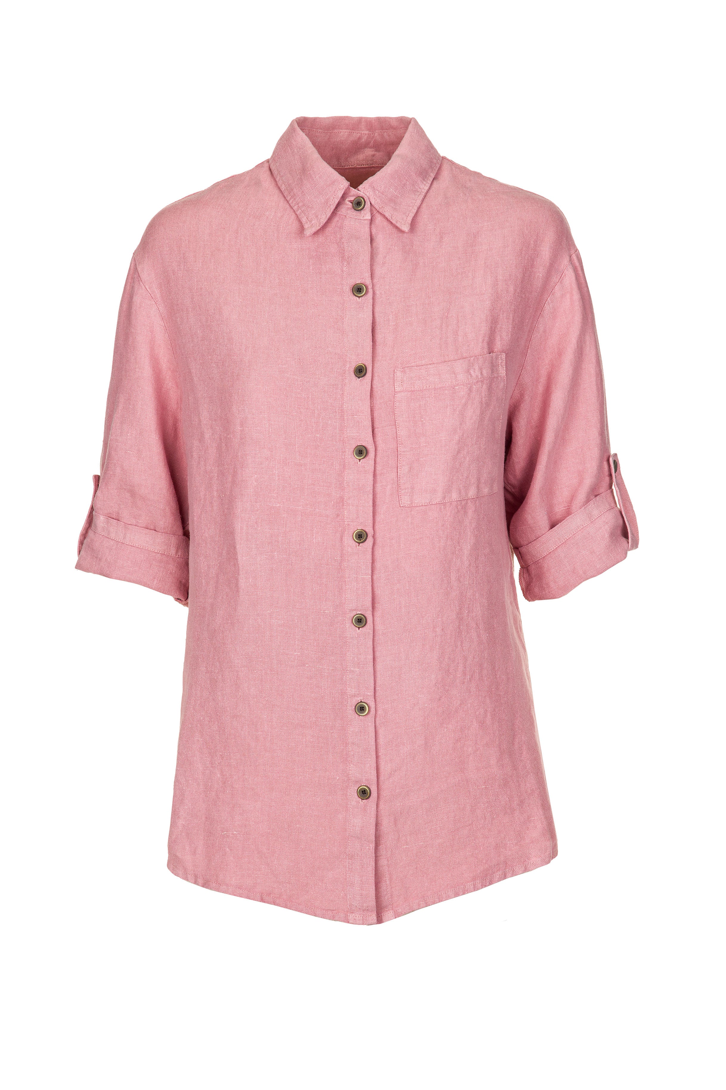 CAMISA LIBERJEANS LINHO MANGA COM DOBRA - Carla Valente