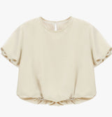 CAMISA IMPERIAL COM MANGAS CURTAS E BAINHA RECOLHIDA - Carla Valente