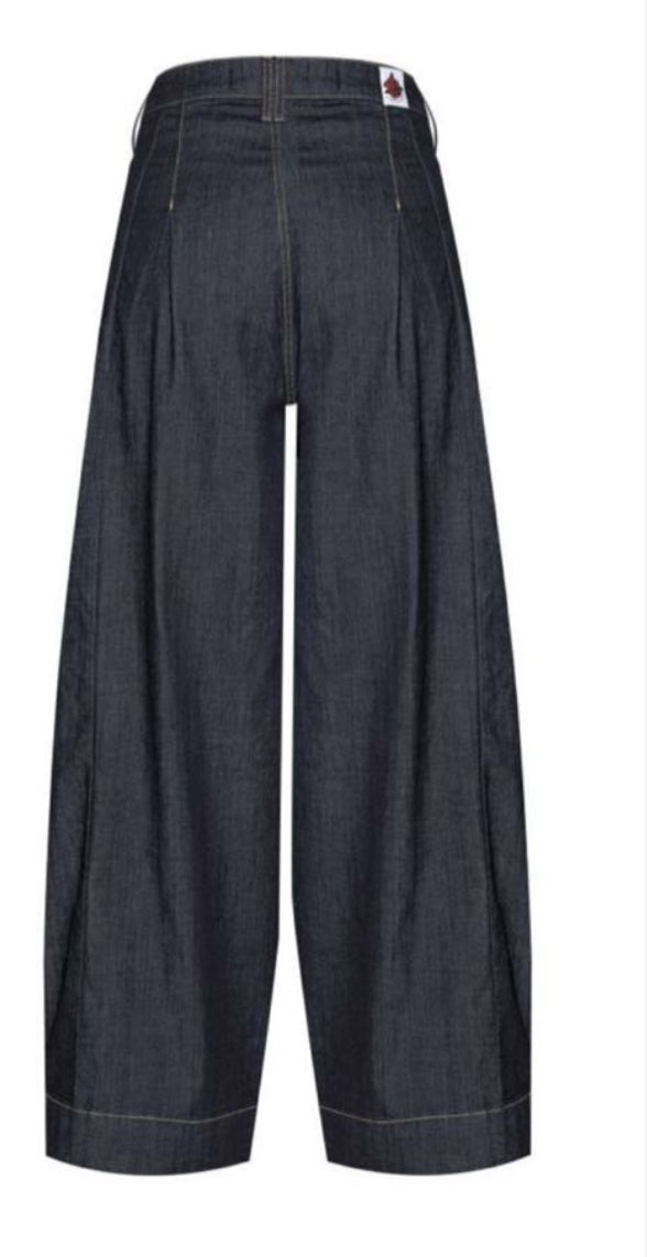 CALÇA VDR WIDE LEG COM PREGAS FRONTAIS - Carla Valente