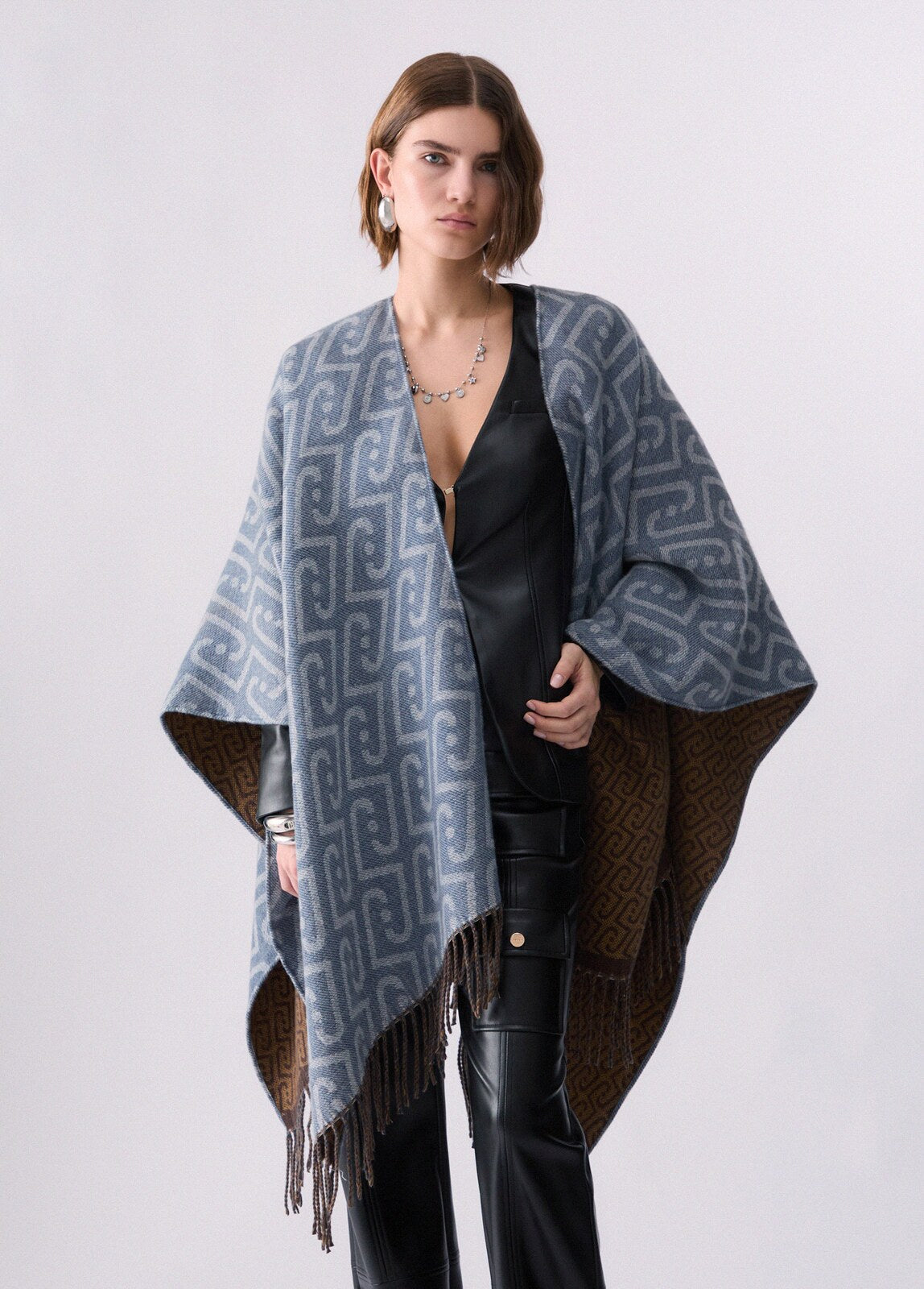 PONCHO LIU JO 2F6039T2742 — Denim — 4c56a7c45208cdc98aaa523b8d70b2c4f9a8e7db7420c9c65f7f9828436e6cb1