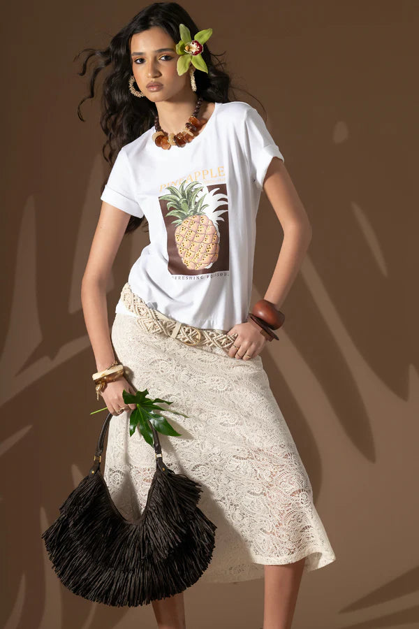 VESTIDO FOURSOUL TSHIRT PINEAPPLE - Carla Valente
