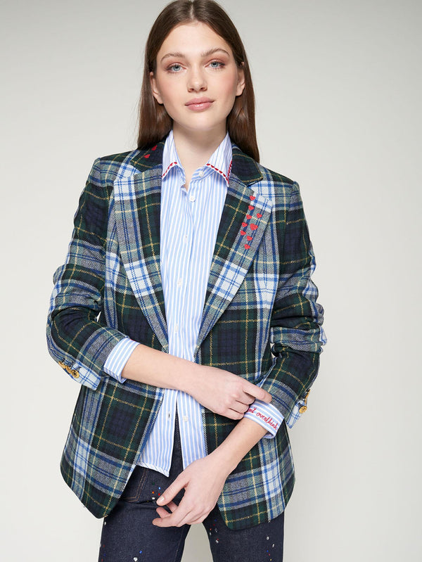 BLAZER VILAGALLO ROCK EMB OURO VERDE ESCOCÊS - Carla Valente