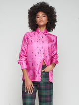 CAMISA VILAGALLO MARIELA MOTIVOS HIPICA SEDA - Carla Valente