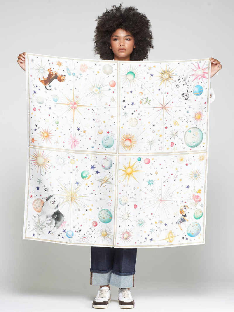 LENÇO VILAGALLO FOULARD DE SEDA CÓSMICA - Carla Valente