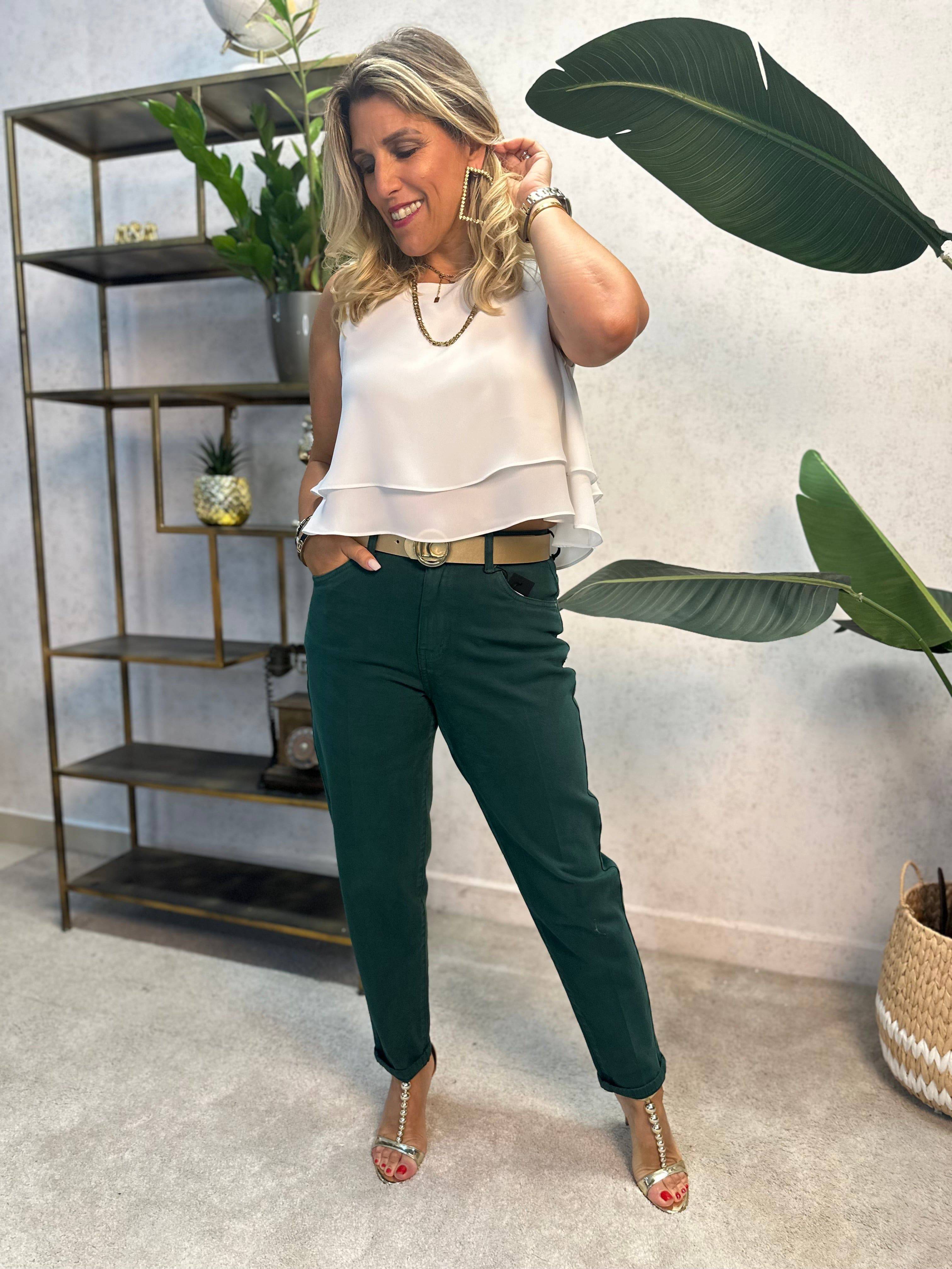 JEANS FERRACHE MOM FIT EM ALGODÃO - Carla Valente