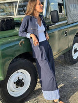 PANTALONA VILAGALLO VUELTA BAINHA ALTA RISCAS - Carla Valente