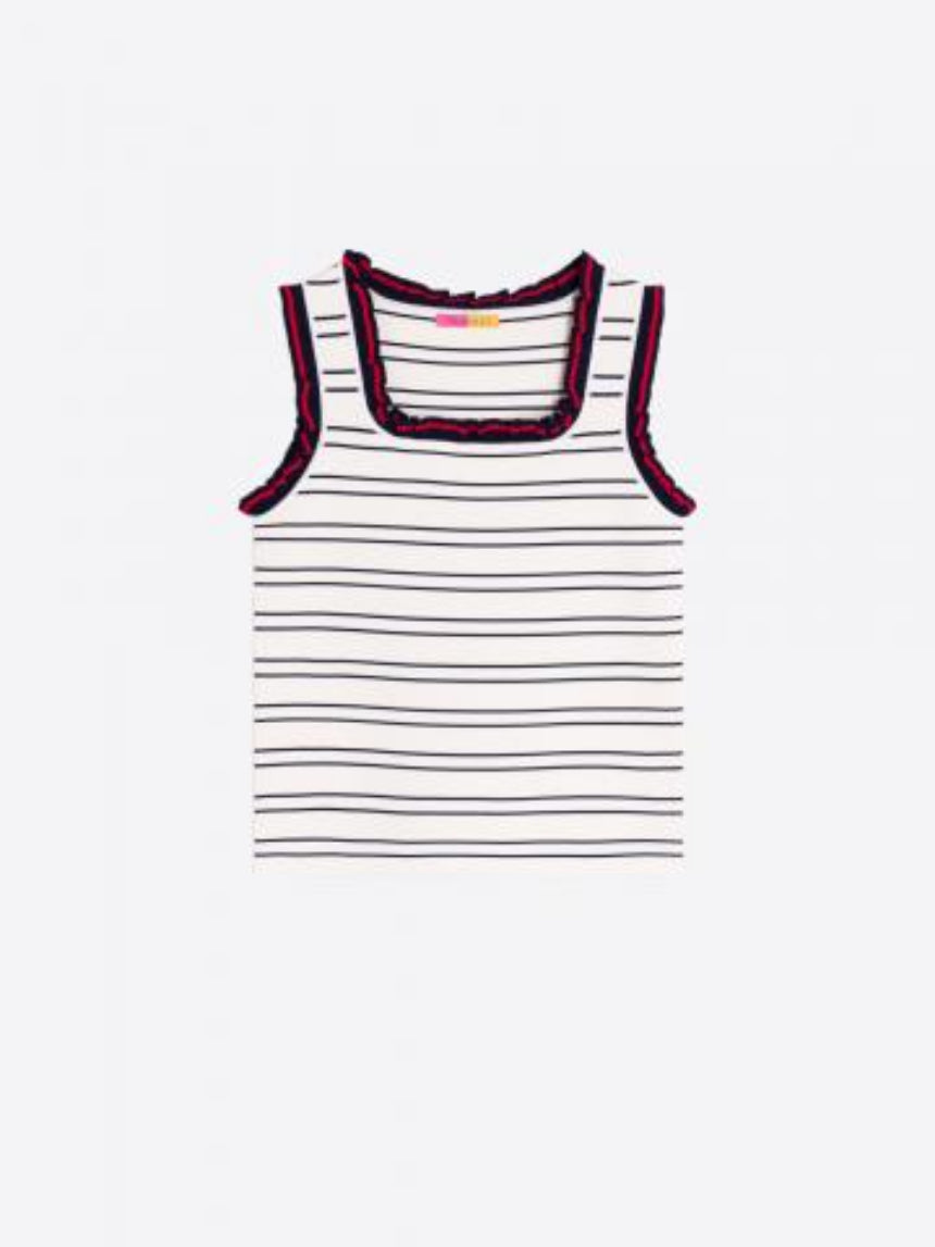 TOP VILAGALLO DE MALHA APLICAÇÃO EM FOLHO MARINHO E VERMELHO - Carla Valente