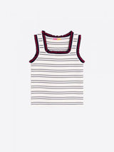 TOP VILAGALLO DE MALHA APLICAÇÃO EM FOLHO MARINHO E VERMELHO - Carla Valente