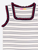 TOP VILAGALLO DE MALHA APLICAÇÃO EM FOLHO MARINHO E VERMELHO - Carla Valente