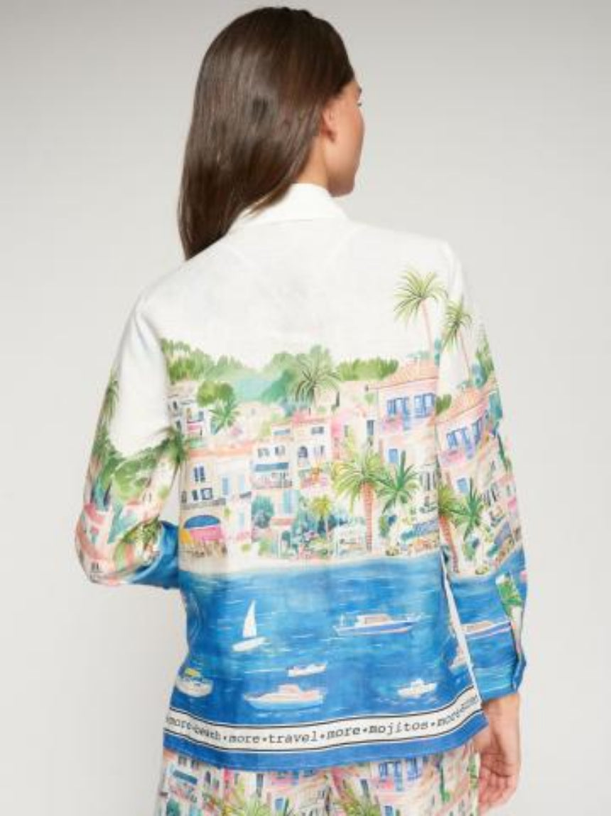 CAMISA VILAGALLO TEA ESTAMPA PUERTO BANUS - Carla Valente