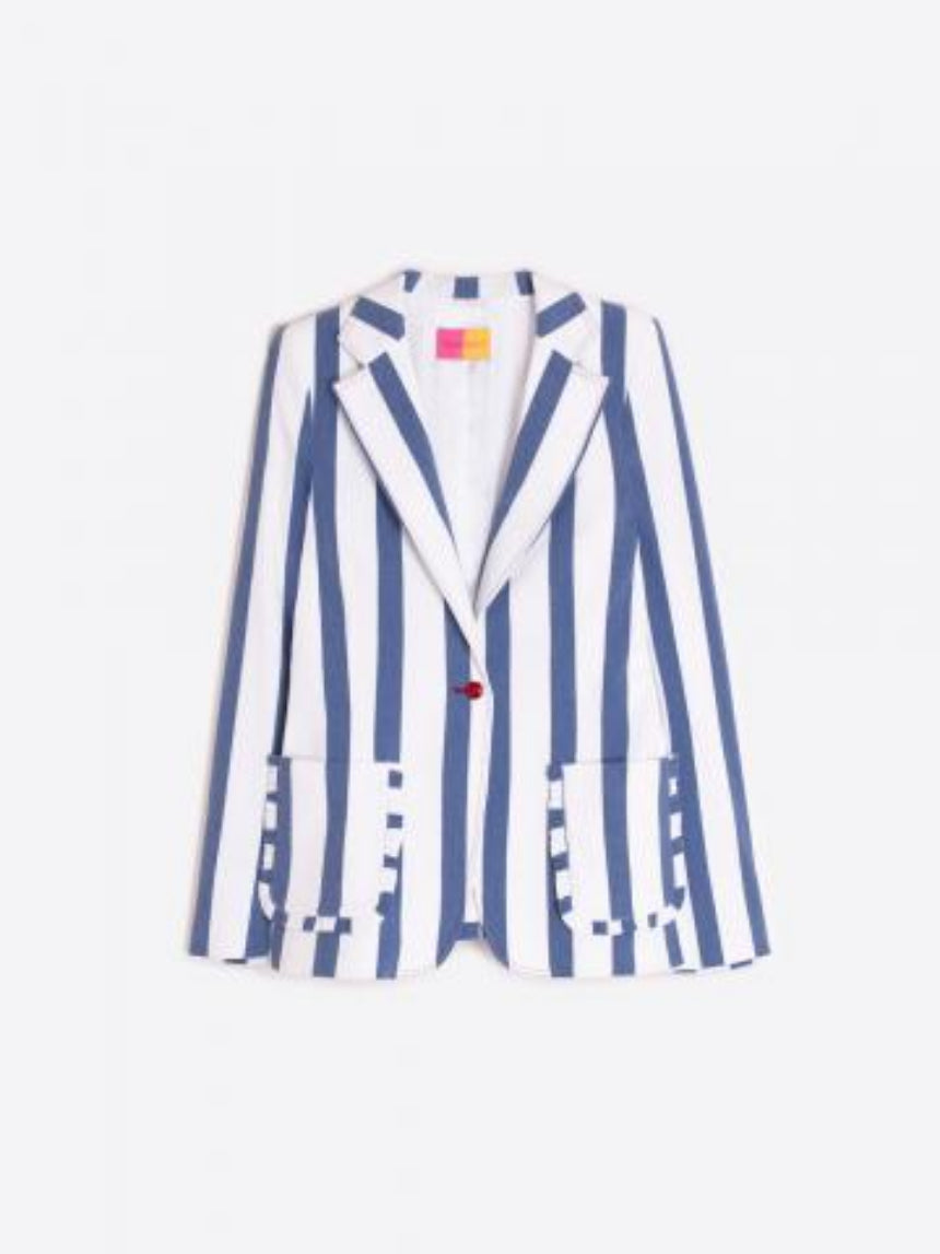 CASACO VILAGALLO IRINA RISCA PIANO AZUL - Carla Valente