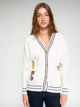 CARDIGAN VILAGALLO THERESA INTARSIA COM EMBLEMAS - Carla Valente