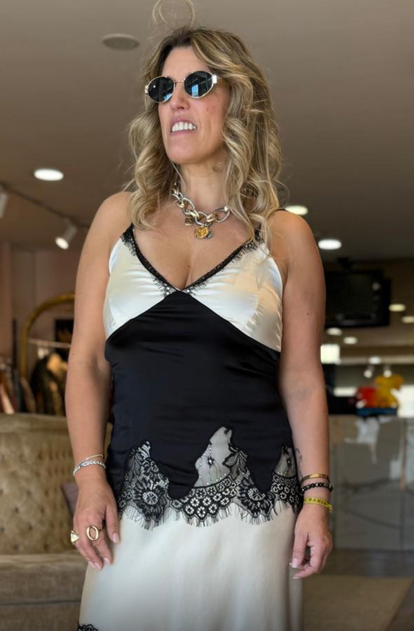 TOP DIXIE ALÇAS FINAS DETALHE RENDA - Carla Valente