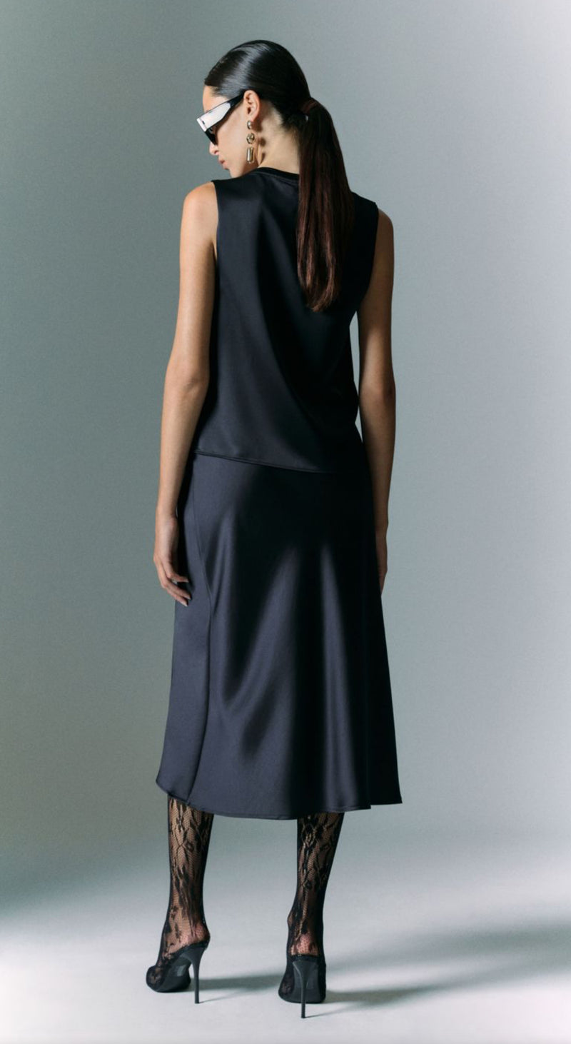 SAIA IMPERIAL COMPRIDA ACETINADA - Carla Valente