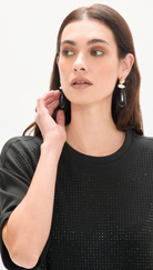 VESTIDO LOLA CASADMNT TIPO CAMISETA COM STRASS - Carla Valente