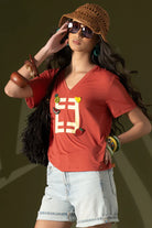 T-SHIRT FOURSOUL LOOSE DECOTE EM V - Carla Valente