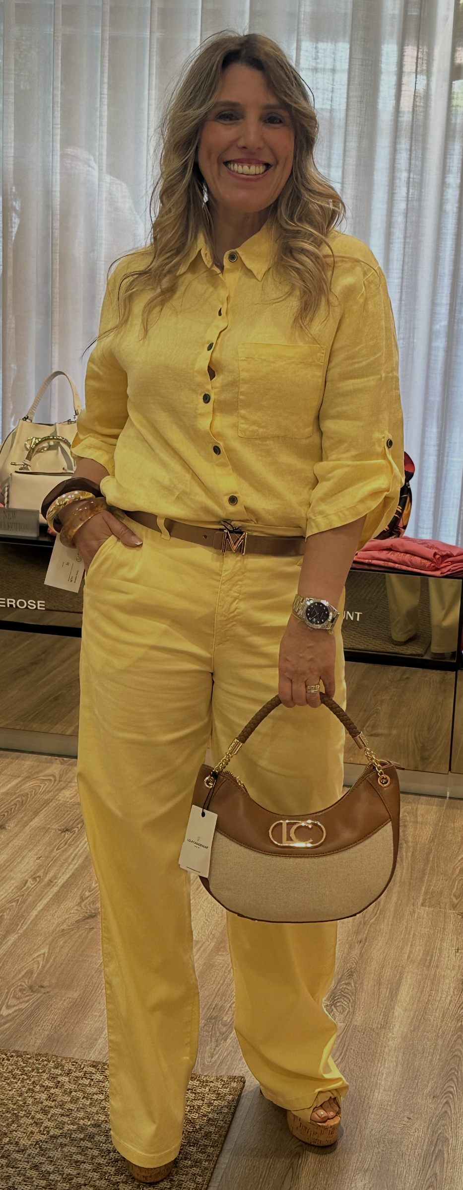 CAMISA LIBERJEANS LINHO MANGA COM DOBRA - Carla Valente