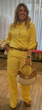 CAMISA LIBERJEANS LINHO MANGA COM DOBRA - Carla Valente