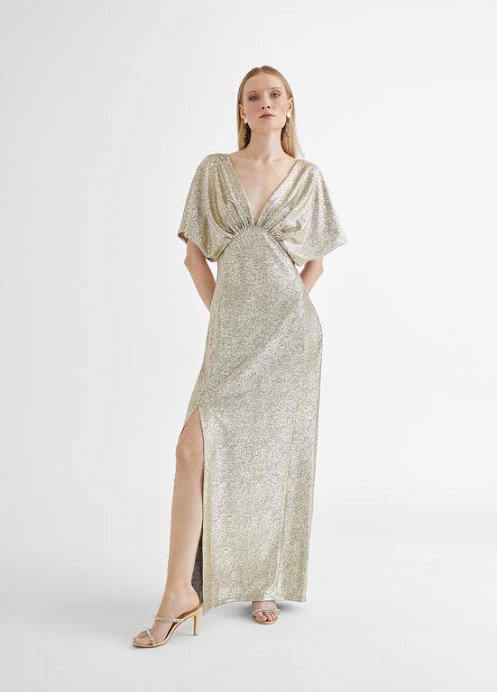 VESTIDO MAITE LONGO C/MANGA DE EVENTO - Carla Valente