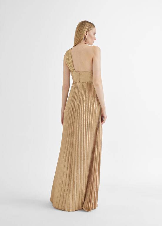 VESTIDO MAITE LONGO C/ALÇA PLISSADA - Carla Valente