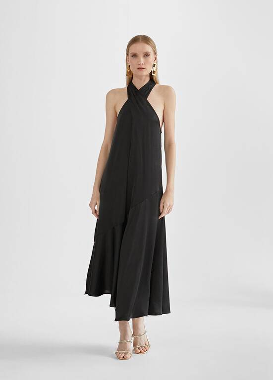 VESTIDO MAITE MIDI FRNTE ÚNICA CRUZADA - Carla Valente