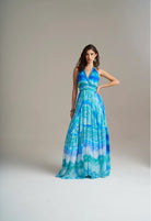 VESTIDO PHO FIRENZE LONGO EM SEDA DECOTE EM V BORDADO - Carla Valente
